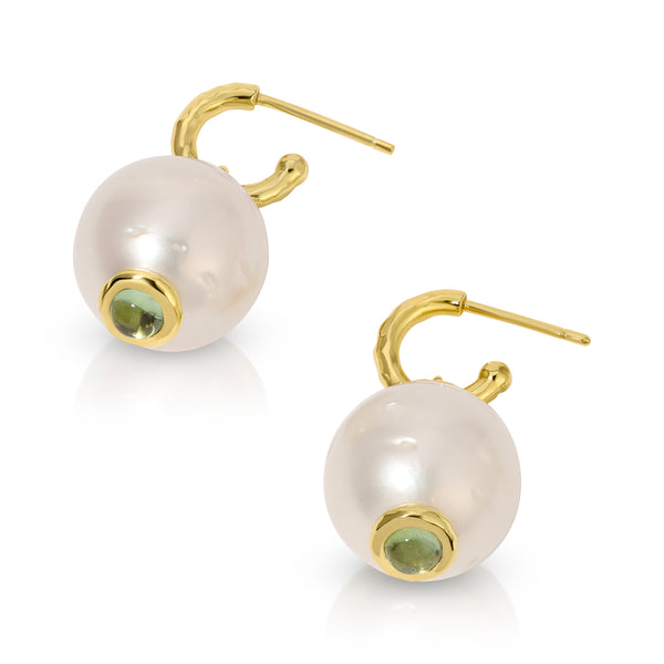 Octavia Elizabeth Green Tourmaline Pearl Drops