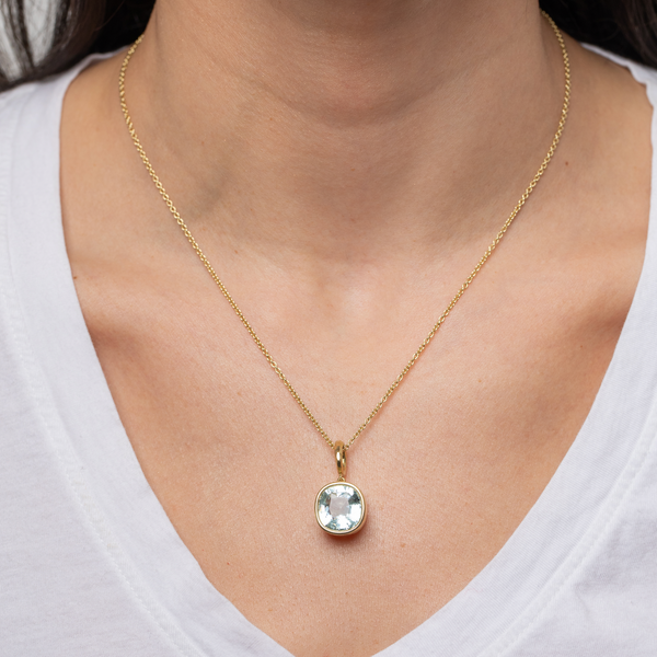 Octavia Elizabeth Hidden Gem Pendant - Aquamarine