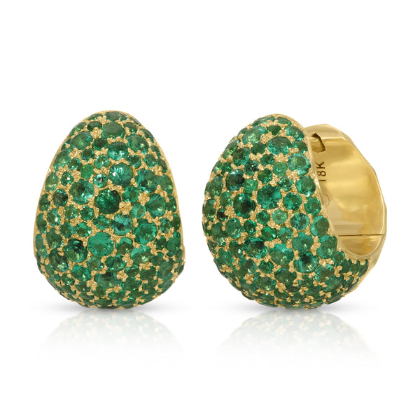 octavia elizabeth Icon Poppy Hoops - Micro - Emerald