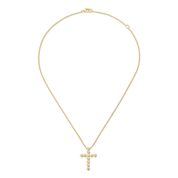 Octavia Elizabeth Large Nesting Gem Cross Necklace