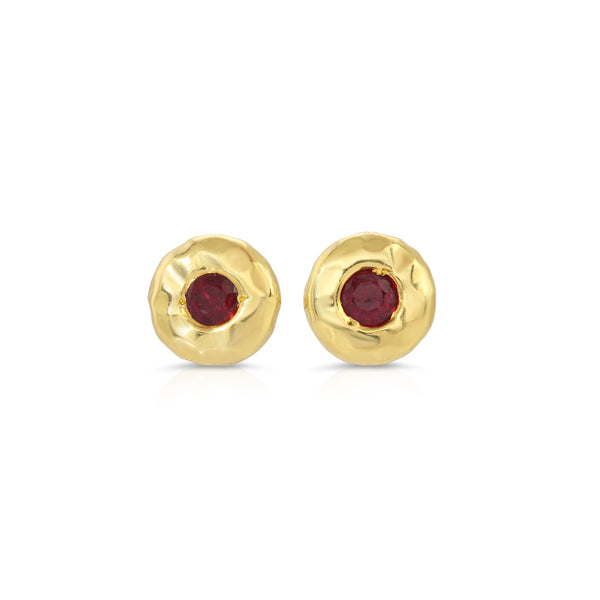 octavia elizabeth Micro Ruby Nesting Gem Studs