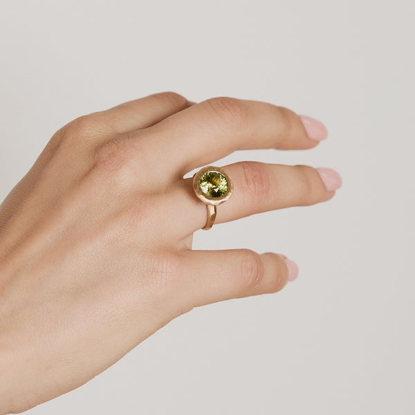 Octavia Elizabeth Mirage Ring - Green Tourmaline