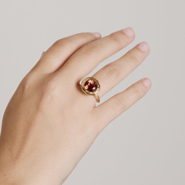 Octavia Elizabeth Mirage Ring - Orange Tourmaline