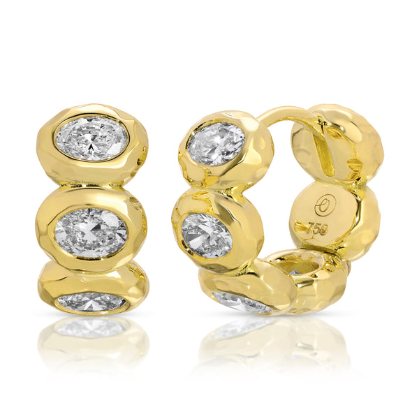 octavia elizabeth Oval Nesting Gem Huggy Hoops