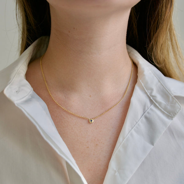 Octavia Elizabeth Sapphire Nesting Gem Necklace