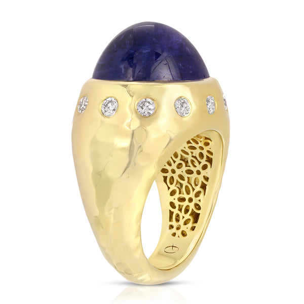 Octavia Elizabeth Tanzanite CabochonBlossom Ring