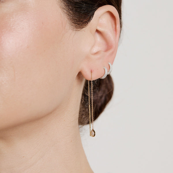 Octavia Elizabeth Pear DiamondNesting Gem Drop Earrings