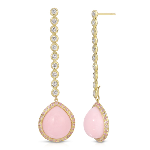 octavia elizabeth Pink Opal Nesting Gem Drop Earrings