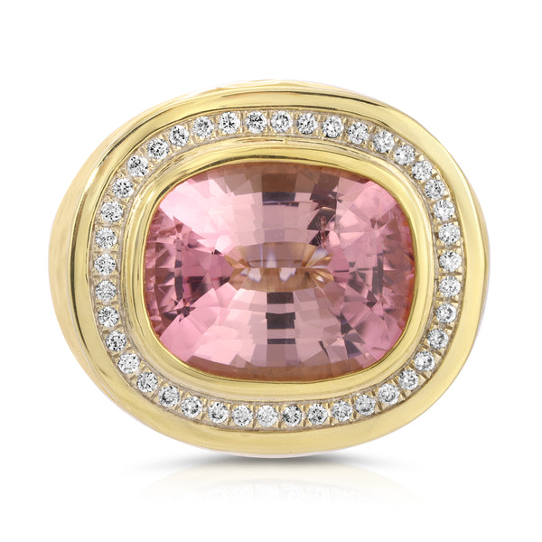 octavia elizabeth Pink Tourmaline Cushion Blushing Ring