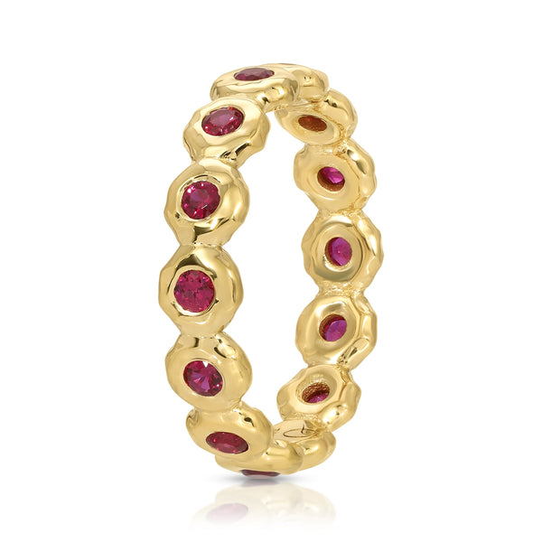 Octavia Elizabeth Ruby Medium Nesting Gem Eternity Ring