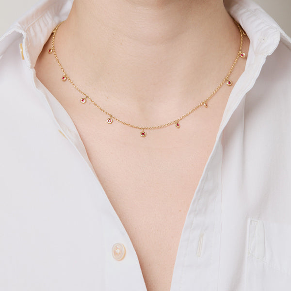 Octavia Elizabeth Ruby Nesting Gem Eternity Necklace