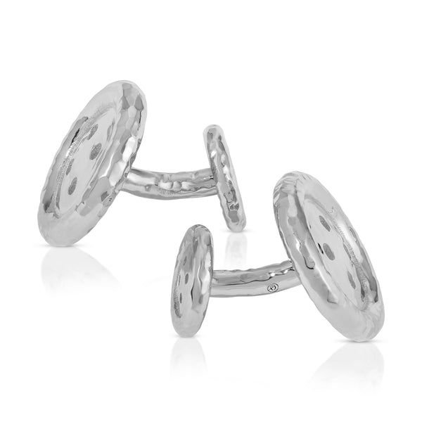 Octavia Elizabeth Sterling Silver Button Cuff Links
