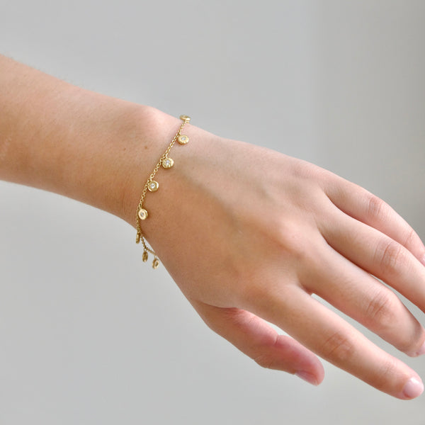 Octavia Elizabeth Twelve Diamond Nesting Gem Bracelet