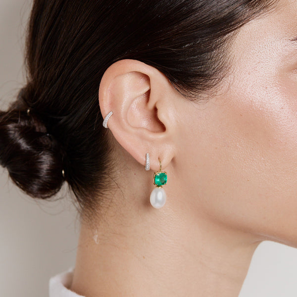 Octavia Elizabeth Vine And Freshwater Pearl Earrings