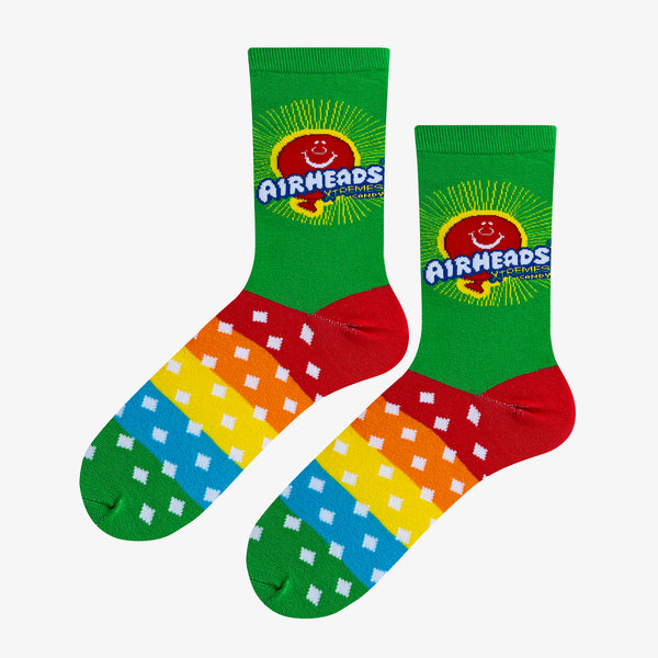 Odd Sox Airheads Xtreme Rainbow Green Women's Crew Socks