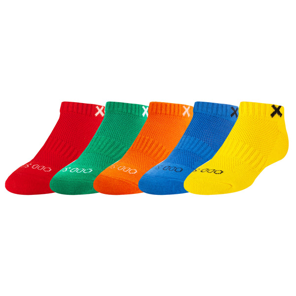 Odd Sox Basix Everyday Little Kids Ankle Socks (5 Pack)