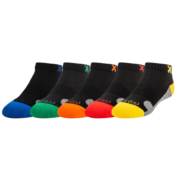 Odd Sox Basix Everyday Little Kids Ankle Socks (5 Pack)