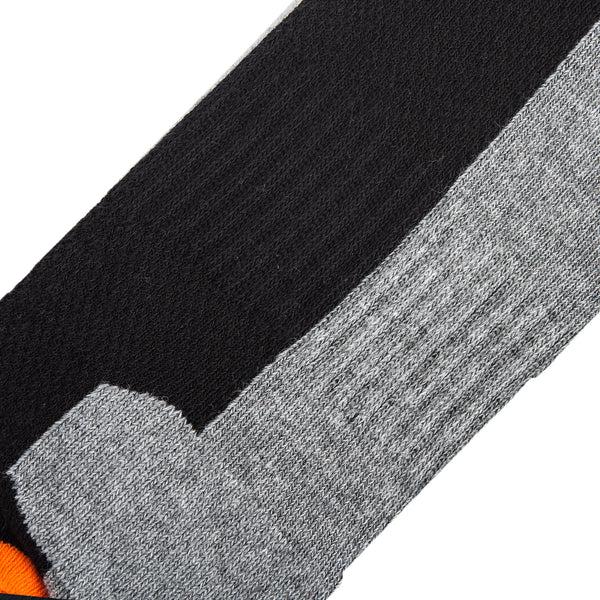Odd Sox Basix Men Ankle 3-Block Staple Orange Black Heather
