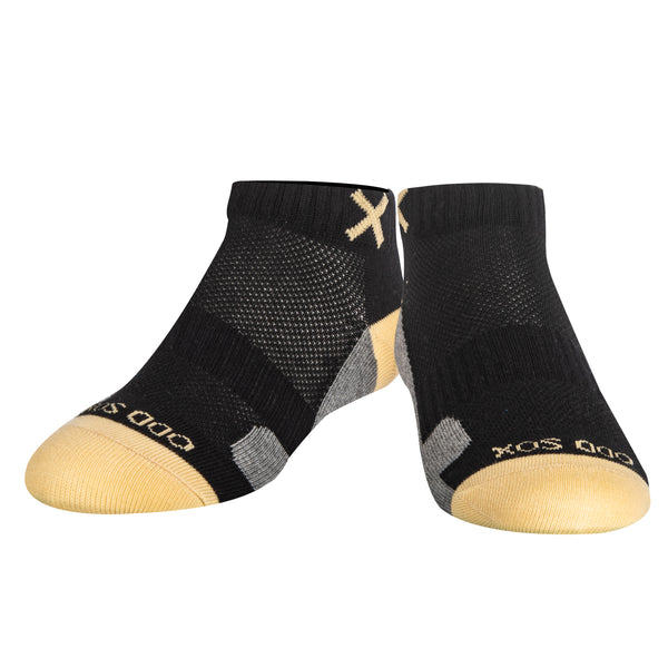 Odd Sox Basix Women Ankle 3 Block Pastel Black Cream Heather