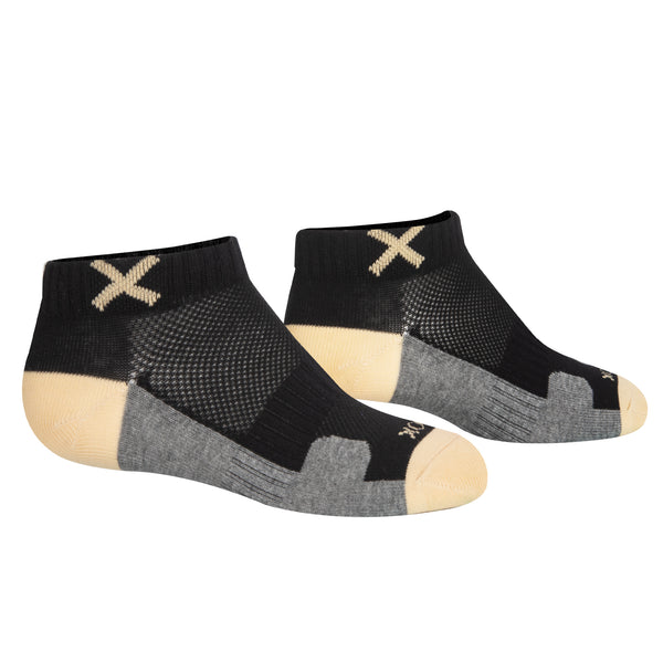 Odd Sox Basix Women Ankle 3 Block Pastel Black Cream Heather