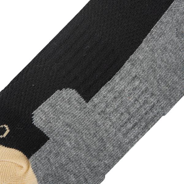 Odd Sox Basix Women Ankle 3 Block Pastel Black Cream Heather