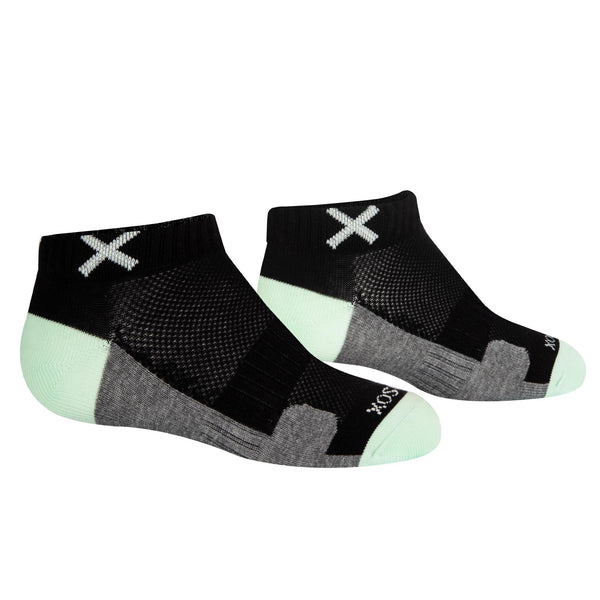 Odd Sox Basix Women Ankle 3 Block Pastel Black Mint Heather