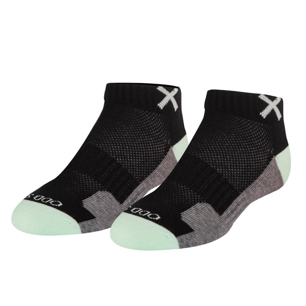 odd sox Basix Women Ankle 3 Block Pastel Black Mint Heather