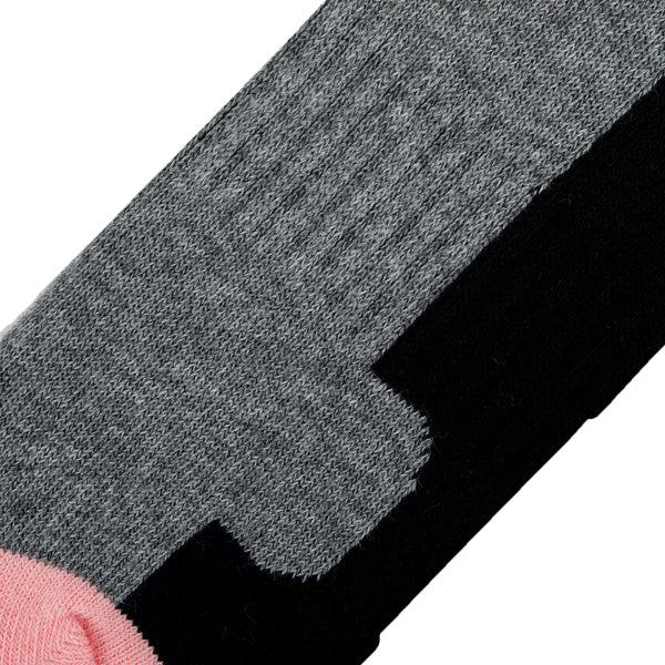 Odd Sox Basix Women Ankle 3 Block Pastel Black Pink Heather