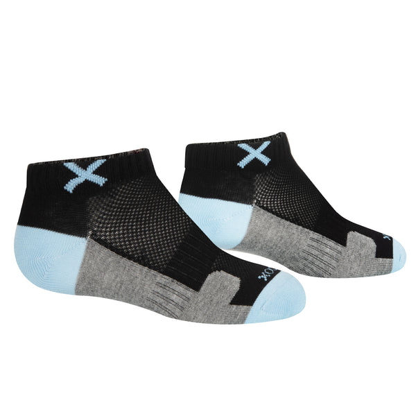 Odd Sox Basix Women Ankle 3 Block Pastel Black Sky Heather
