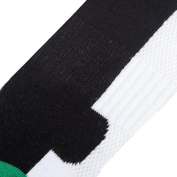 Odd Sox Basix Women Ankle 3 Block Staple Green White Black