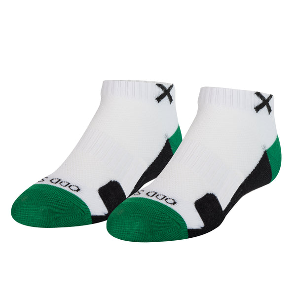 odd sox Basix Women Ankle 3 Block Staple Green White Black
