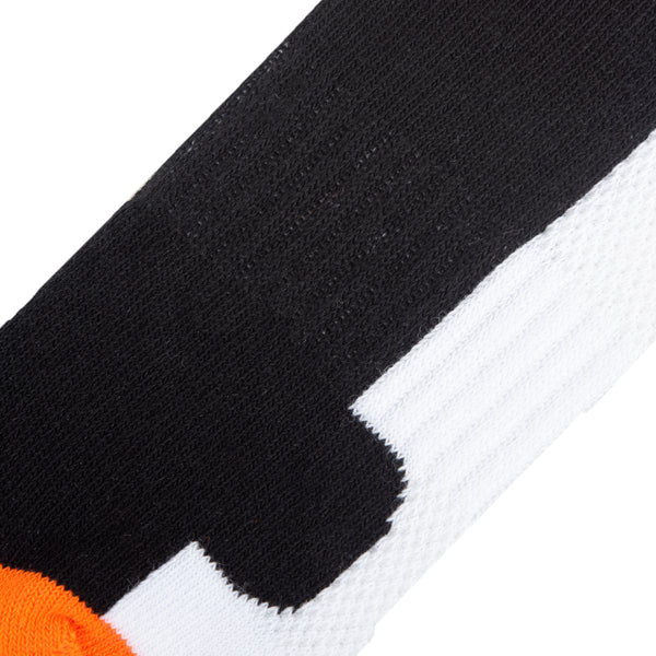 Odd Sox Basix Women Ankle 3 Block Staple Orange White Black