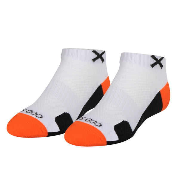 odd sox Basix Women Ankle 3 Block Staple Orange White Black