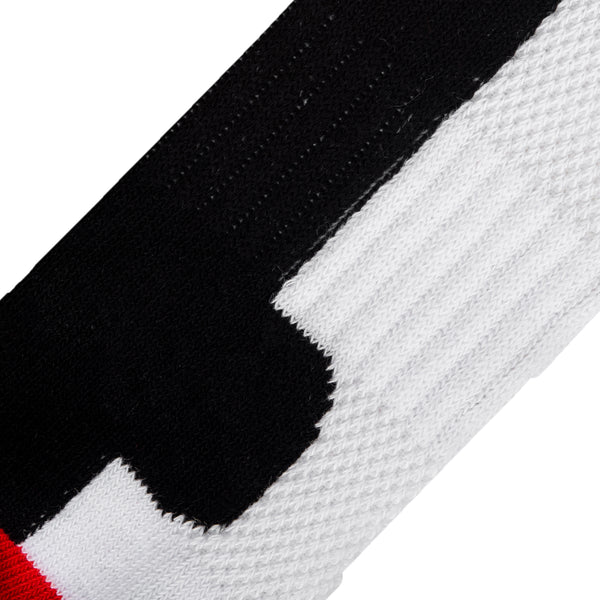 Odd Sox Basix Women Ankle 3 Block Staple Red White Black