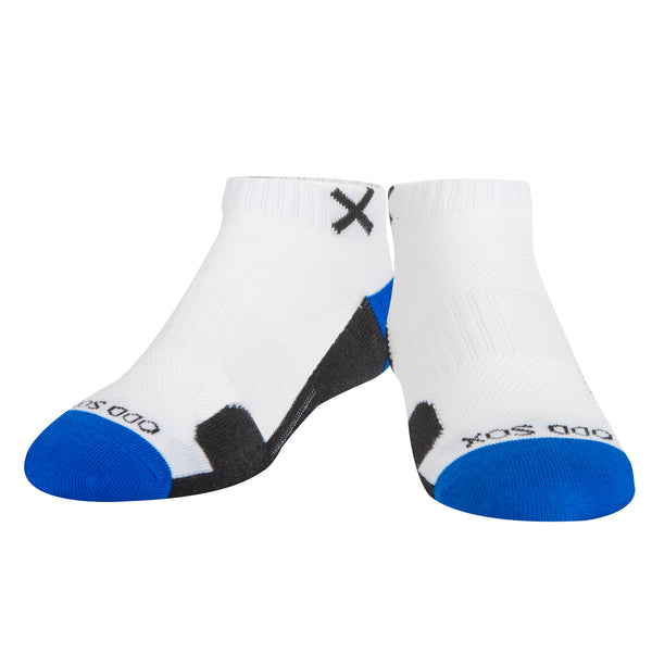 Odd Sox Basix Women Ankle 3 Block Staple Royal White Black