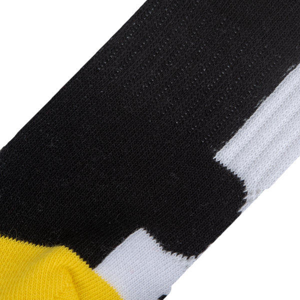 Odd Sox Basix Women Ankle 3 Block Staple Yellow White Black