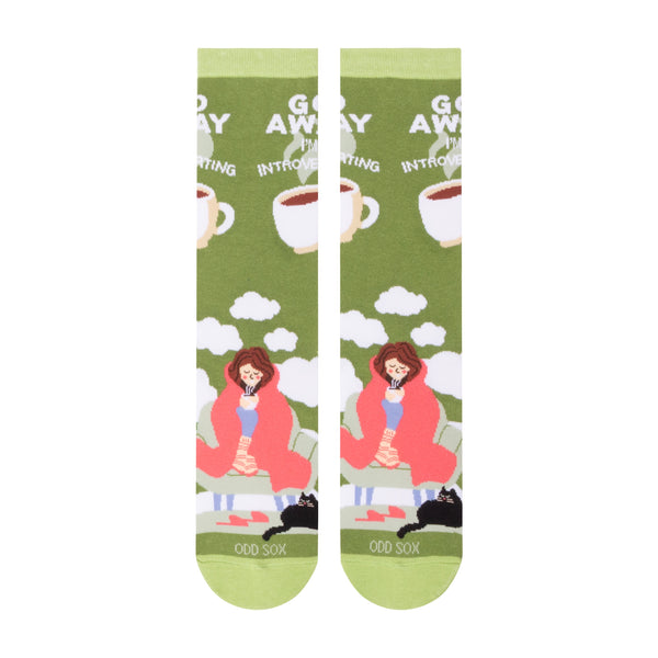 Odd Sox Go Away I'm Introverting Women's Crew Socks