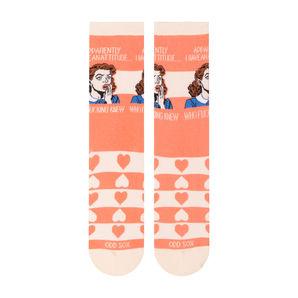 Odd Sox Attitude Women's Crew Socks
