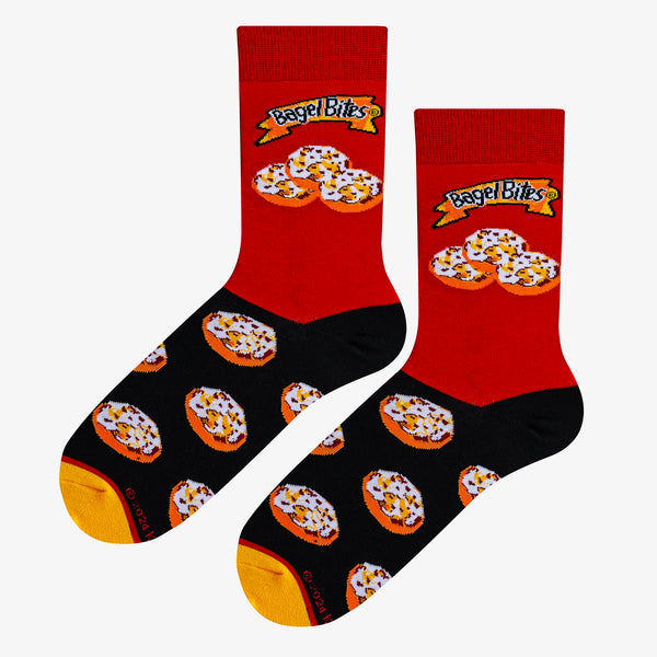 Odd Sox Bagel Bites Red Men's Crew Socks