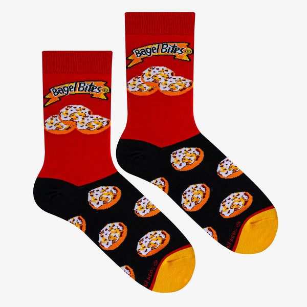 Odd Sox Bagel Bites Red Men's Crew Socks