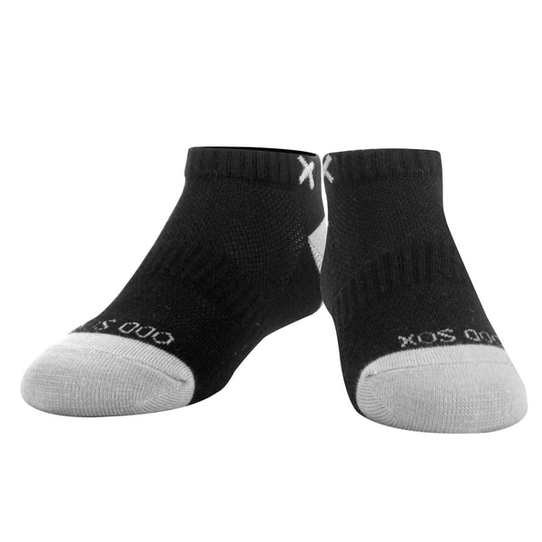 Odd Sox Basix Women Ankle Solid Core Black Gray