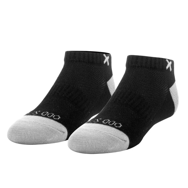 odd sox Basix Women Ankle Solid Core Black Gray