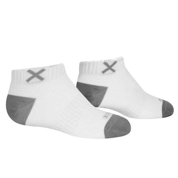 Odd Sox Basix Women Ankle Solid Core White Gray