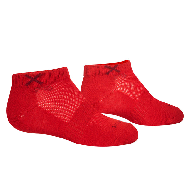 Odd Sox Basix Women Ankle Solid Red Heather