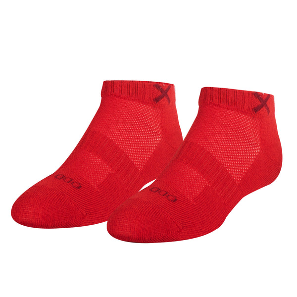 odd sox Basix Women Ankle Solid Red Heather