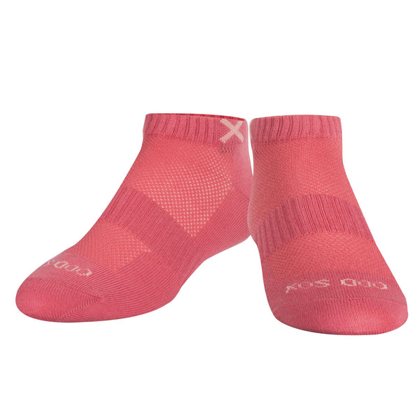 Odd Sox Basix Women Ankle Solid Salmon Heather