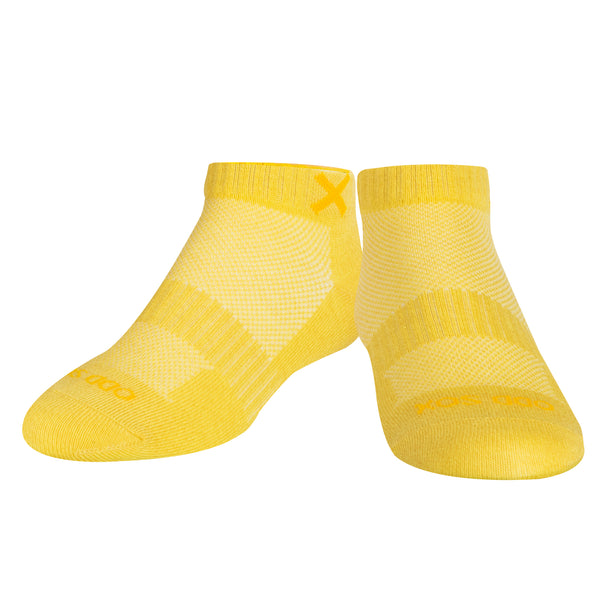 Odd Sox Basix Women Ankle Solid Yellow Heather
