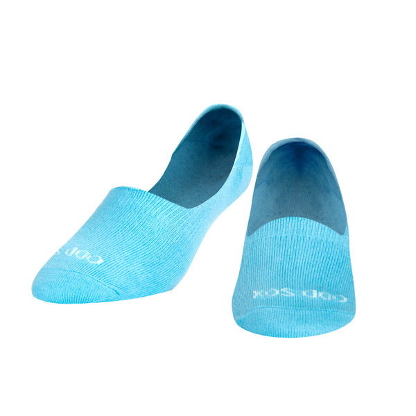 Odd Sox Basix Women No Show Solid Sky Heather