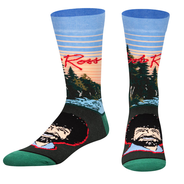 Odd Sox Bob Ross Sunset Men's Crew Socks