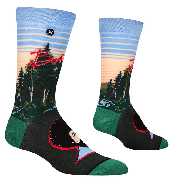 Odd Sox Bob Ross Sunset Men's Crew Socks
